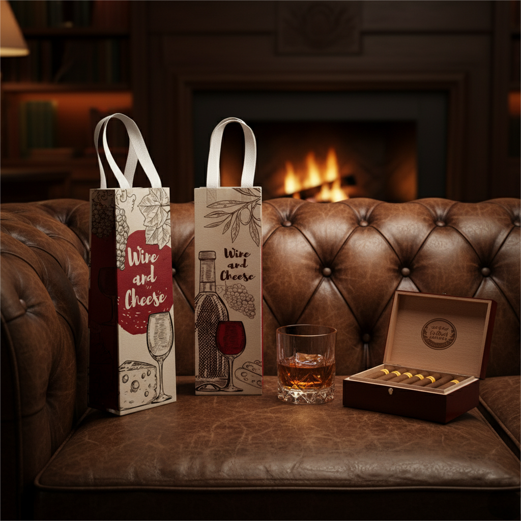 20pcs Wine and Cheese Gift Bag, Non Woven Single Bottle Wine Tote for Party, Thanksgiving, Christmas Wine Lover Gift