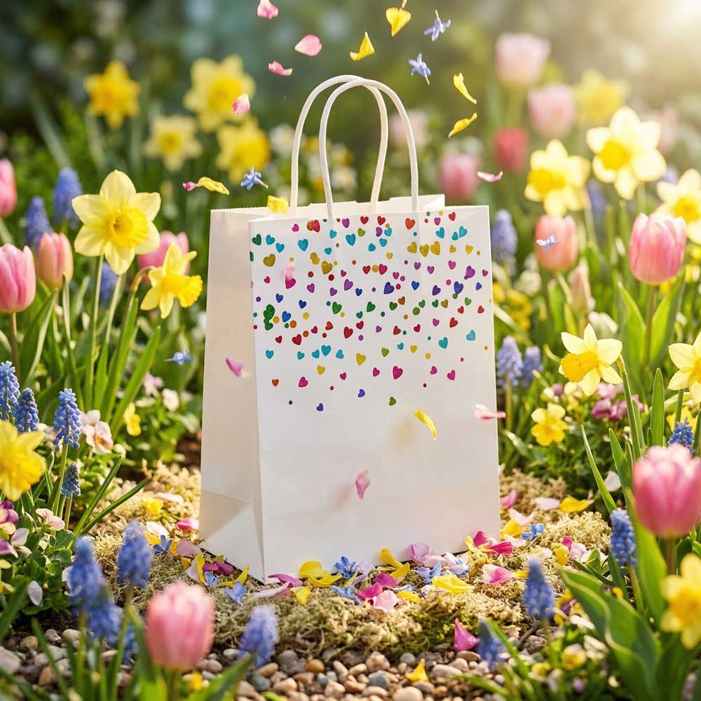 20/40pcs Colorful Hearts Gift Bags, Perfect for Birthday Party Favor, Valentine's Day, Wedding, Goodie Bags
