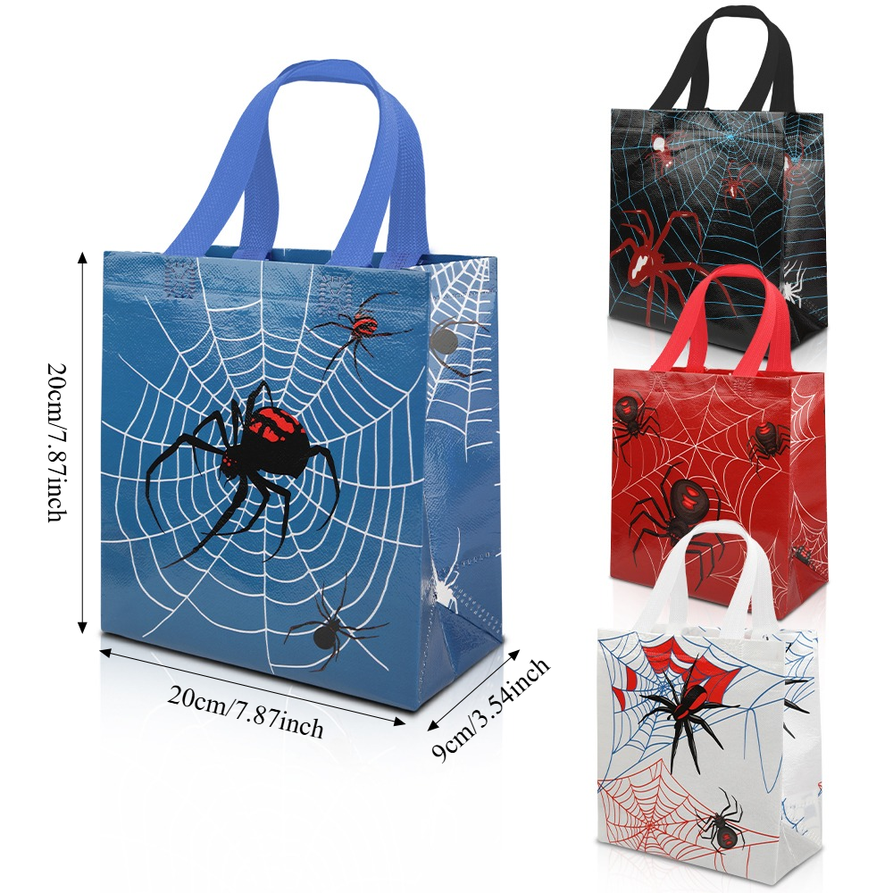 20/40pcs Halloween Spider Web Treat Bags, Halloween Party Favor Bags, Trick or Treat Candy Bags for Kids, Halloween Gift Bags, Spooky Halloween Decorations