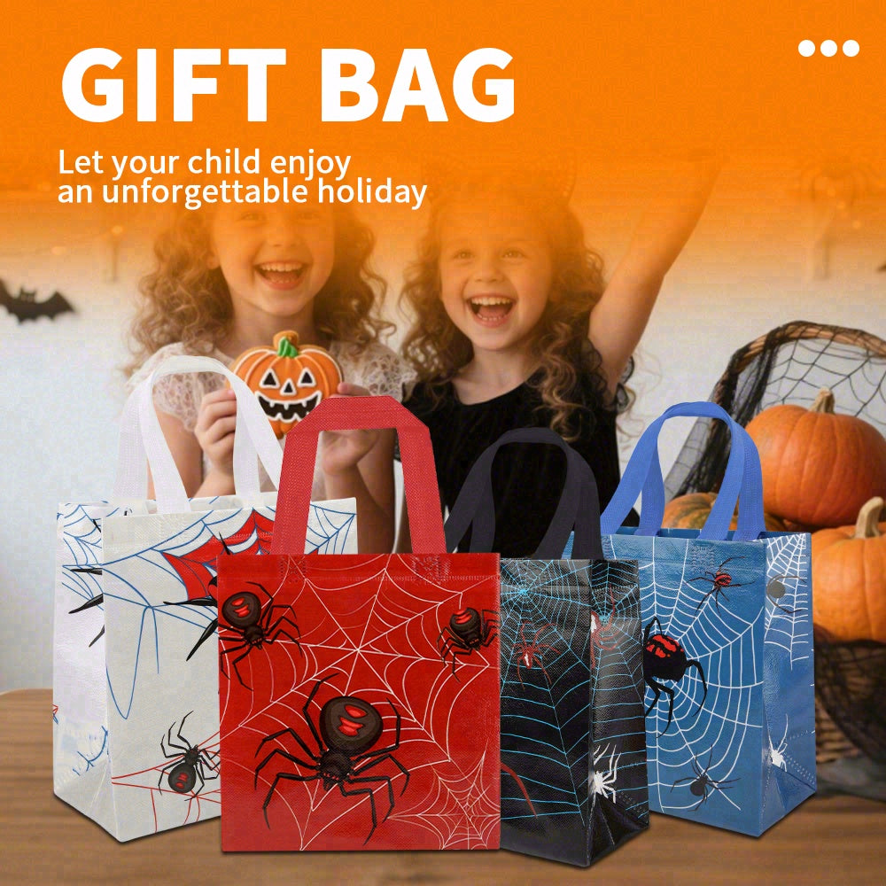 20/40pcs Halloween Spider Web Treat Bags, Halloween Party Favor Bags, Trick or Treat Candy Bags for Kids, Halloween Gift Bags, Spooky Halloween Decorations