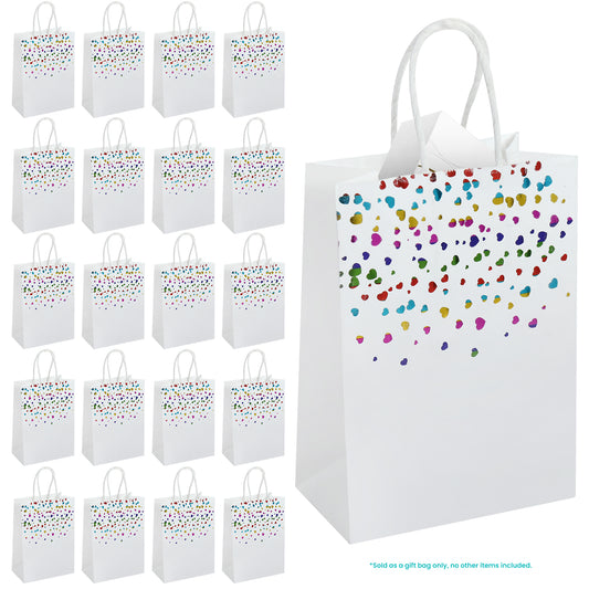 20/40pcs Colorful Hearts Gift Bags, Perfect for Birthday Party Favor, Valentine's Day, Wedding, Goodie Bags