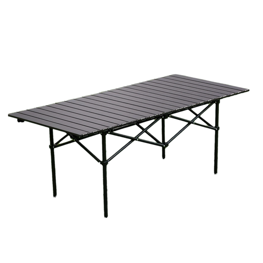 1 Piece Portable Folding Camping Table, Lightweight Aluminum Picnic Table for Outdoors, Backyard, Beach, Tailgate, BBQ