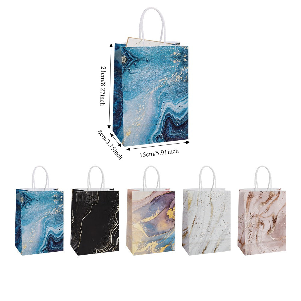 20/40pcs Marble Gift Bags,Luxury Marble Party Favor Bags for Wedding Bridal Shower Birthday Holiday, Blue Black Pink Gold Design,