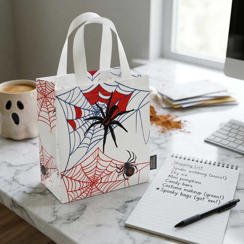 20/40pcs Halloween Spider Web Treat Bags, Halloween Party Favor Bags, Trick or Treat Candy Bags for Kids, Halloween Gift Bags, Spooky Halloween Decorations