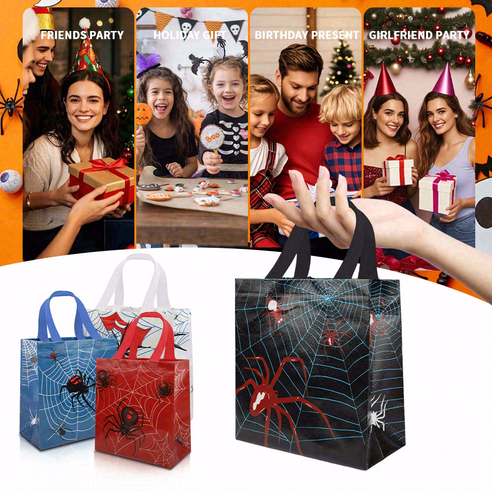 20/40pcs Halloween Spider Web Treat Bags, Halloween Party Favor Bags, Trick or Treat Candy Bags for Kids, Halloween Gift Bags, Spooky Halloween Decorations