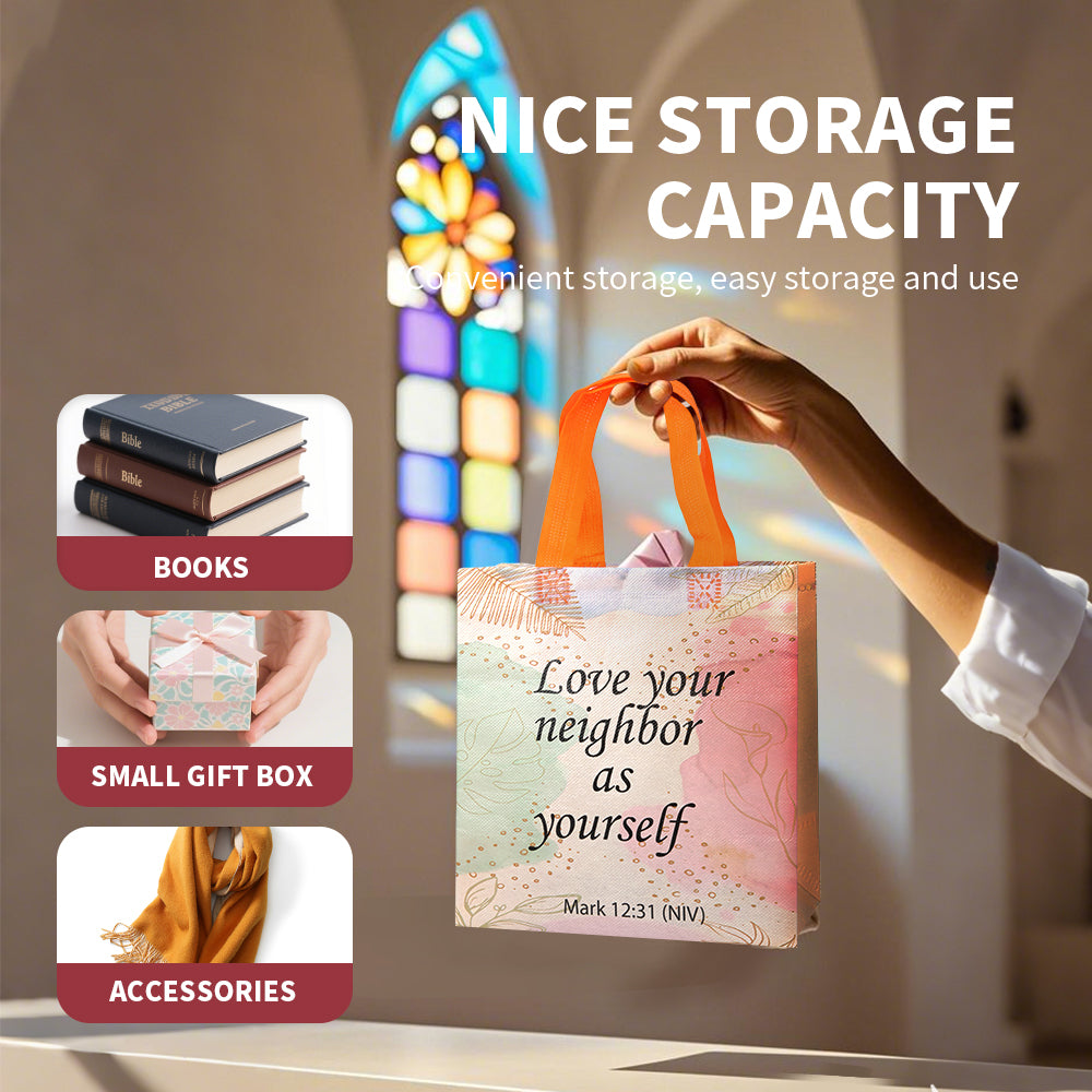 18/36pcs Religious Gift Bags with Bible Verses, Inspirational Christian Bags for Easter, Baptism, Church Party Favors