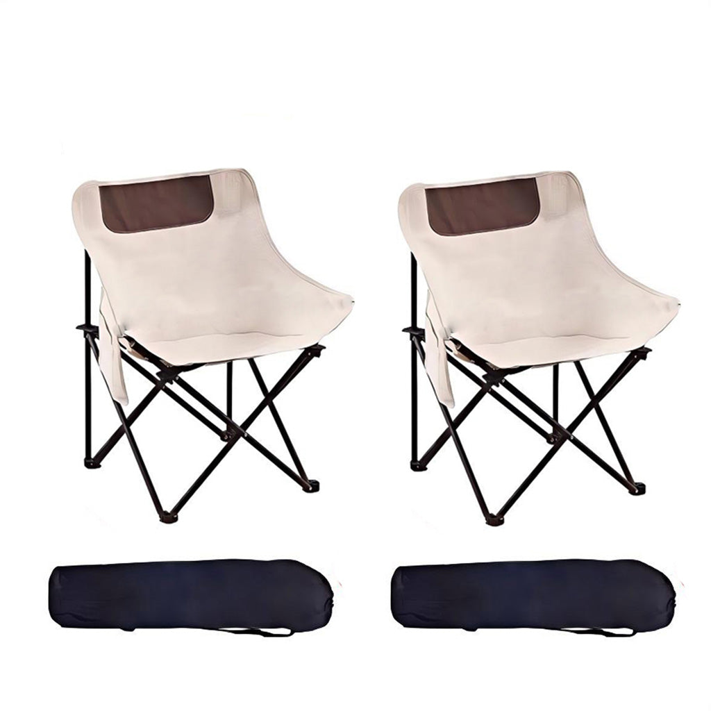 2 Piece Folding Camping Chair with Carry Bag, Portable Lightweight Outdoor Lawn Beach Chair,Compact Collapsible Camping Chairs for Tailgate Festival Fishing