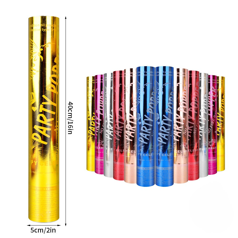 6/12pcs  Confetti Cannon, Push Pop Party Poppers for Wedding, Gender Reveal, Birthday, New Year's Eve, No Fireworks, Indoor Safe
