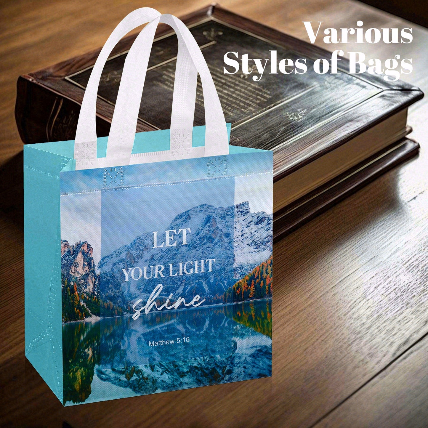 16/40pcs Christian Gift Bags,Bible Verse & Scenery Design,Church Baptism, Birthday, Easter